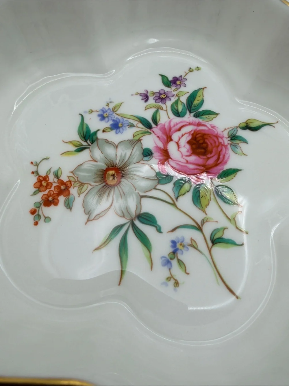 Royal Worcester Whitley Garden Fine Bone China Candy Dishes White Pink Floral